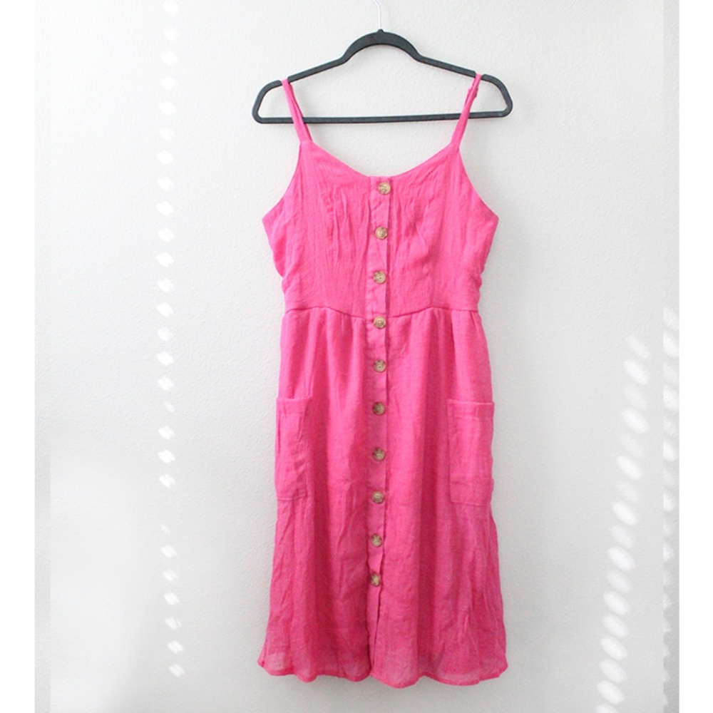 Mlle‎ Grabielle Boho Button Down Sleeveless Dress